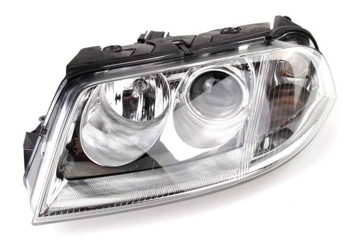 VW Headlight Assembly - Driver Side (Halogen) 3B0941015AQ - Hella 008350051